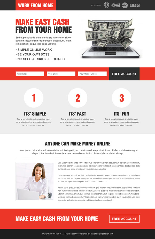 work from home landing page design templates example from http://www.semanticlp.com/category/work-from-home/