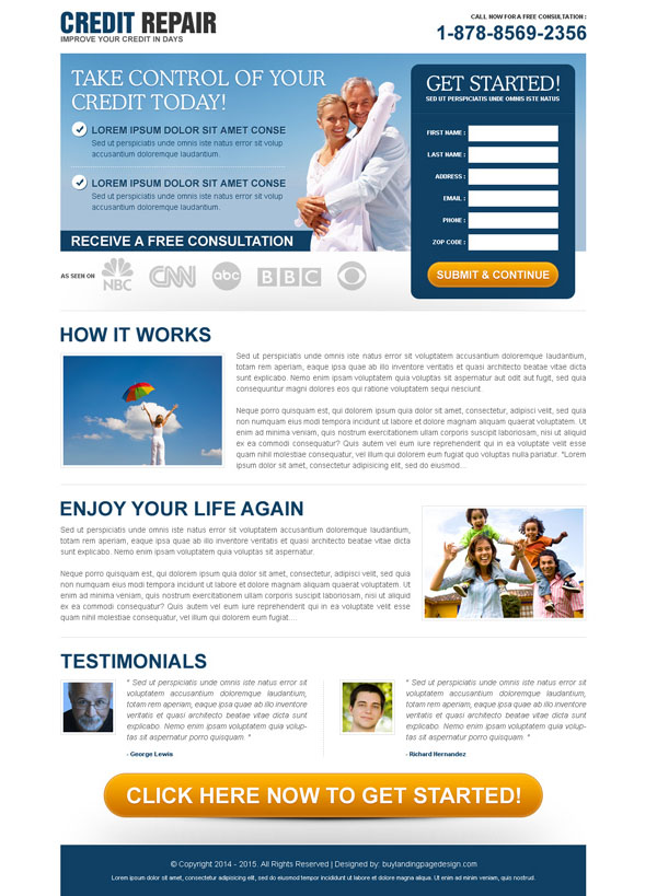 credit repair lead capture html template landing page design to boost your credit repair business with lot of traffic, conversion and leads from https://www.buylandingpagedesign.com/buy/take-control-of-your-credit-today-free-consultation-lead-gen-squeeze-design/457