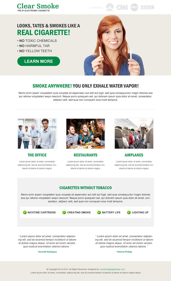 e-cigarette responsive landing page design templates examples to increase conversion and sales of your e-cigarette online from https://www.buylandingpagedesign.com/buy/e-cigarette-responsive-landing-page-design/86