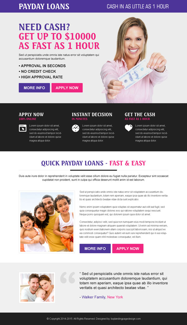 payday cash loan responsive landing page design templates to boost your payday loan business service with traffic, conversion and sales from https://www.buylandingpagedesign.com/buy/responsive-easy-payday-loan-squeeze-page-design/100