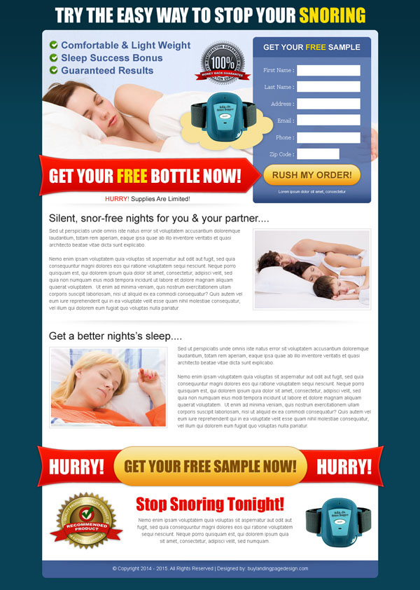 anti snoring lead generating effective lander design templates to boost sale of your stop snoring product online from https://www.buylandingpagedesign.com/buy/stop-your-snoring-free-bottle-lead-capture-user-friendly-landing-page-design/397