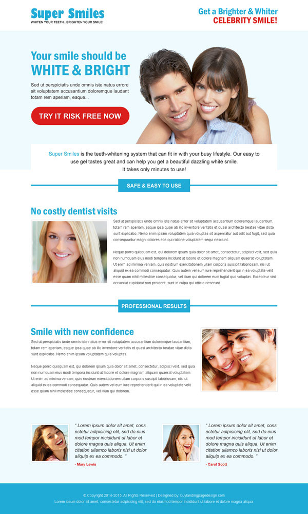 teeth whitening responsive landing page design templates to boost your teeth whitening product sales from https://www.buylandingpagedesign.com/buy/teeth-whitening-product-responsive-landing-page-design/27