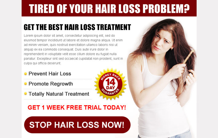 clean and effective hair loss treatment ppv landing page template