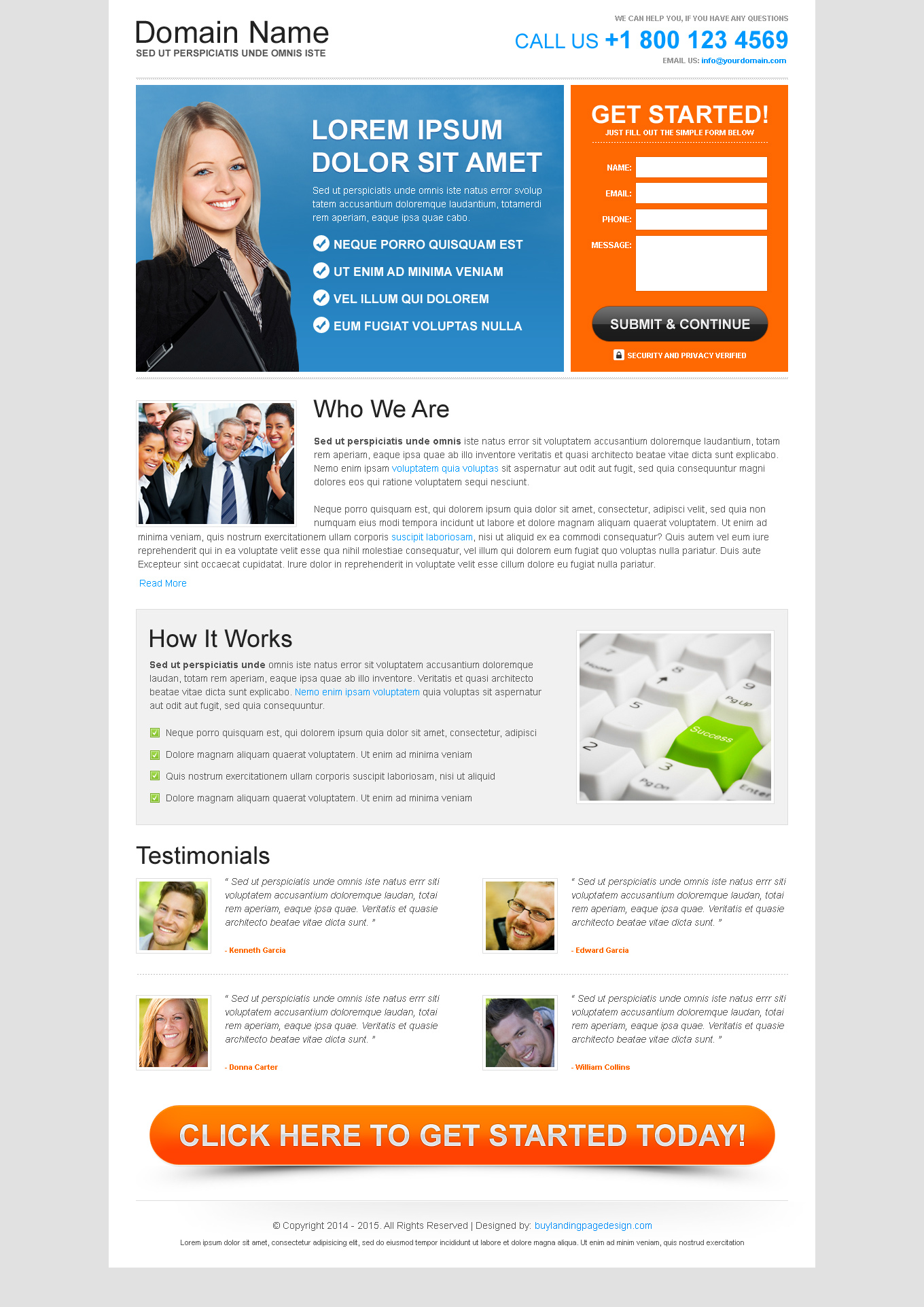 Free landing page design templates to capture leads for your online business services