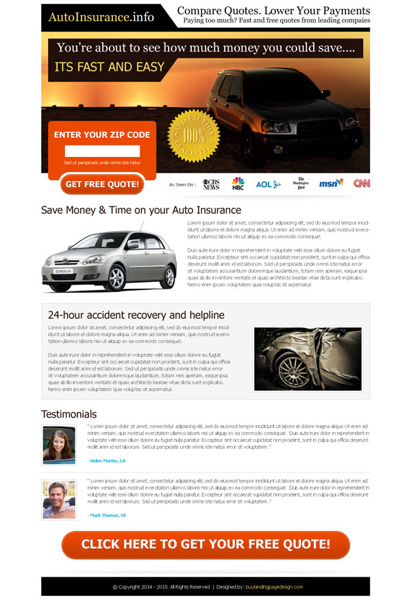 fast-and-easy-auto-insurance-quote-lead-capture-landing-page-design ...