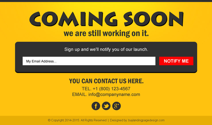 coming soon landing pages