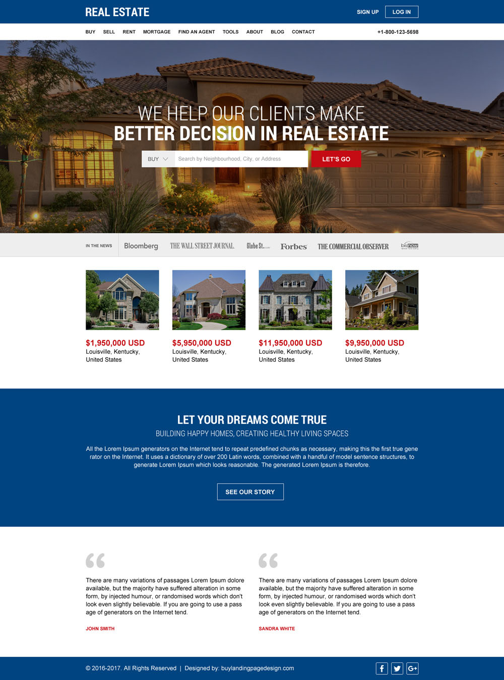 Realtor Website Template for Elementor