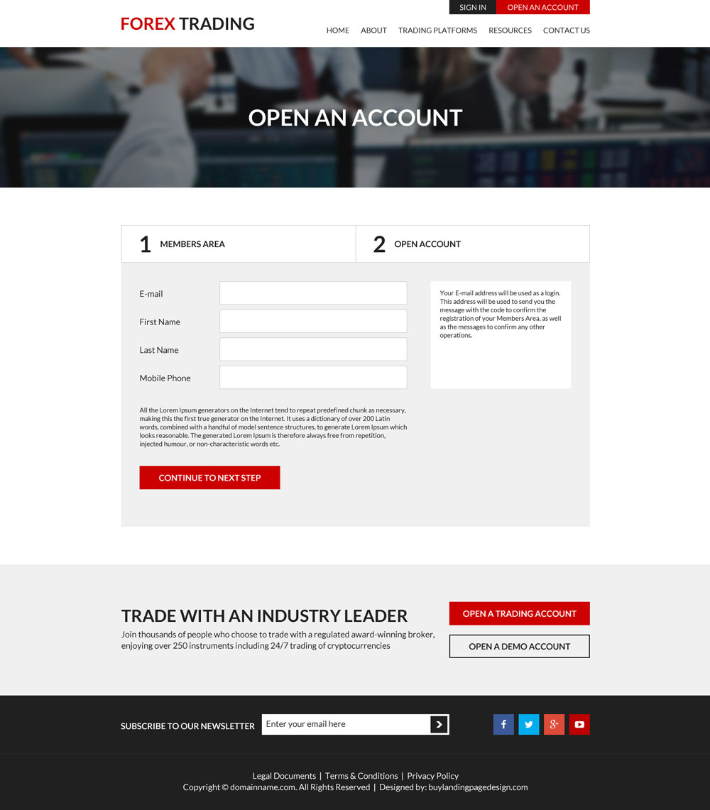 Forex trader sign up
