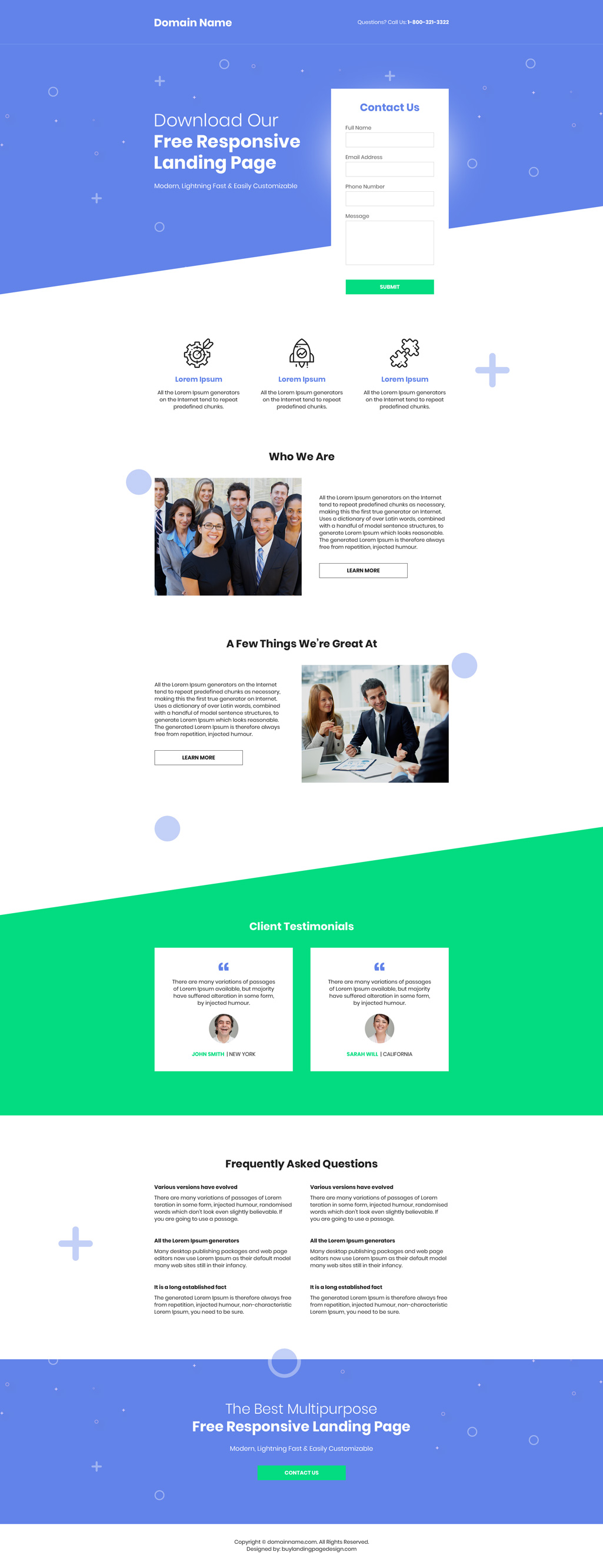 Download free landing page design to capture quality leads