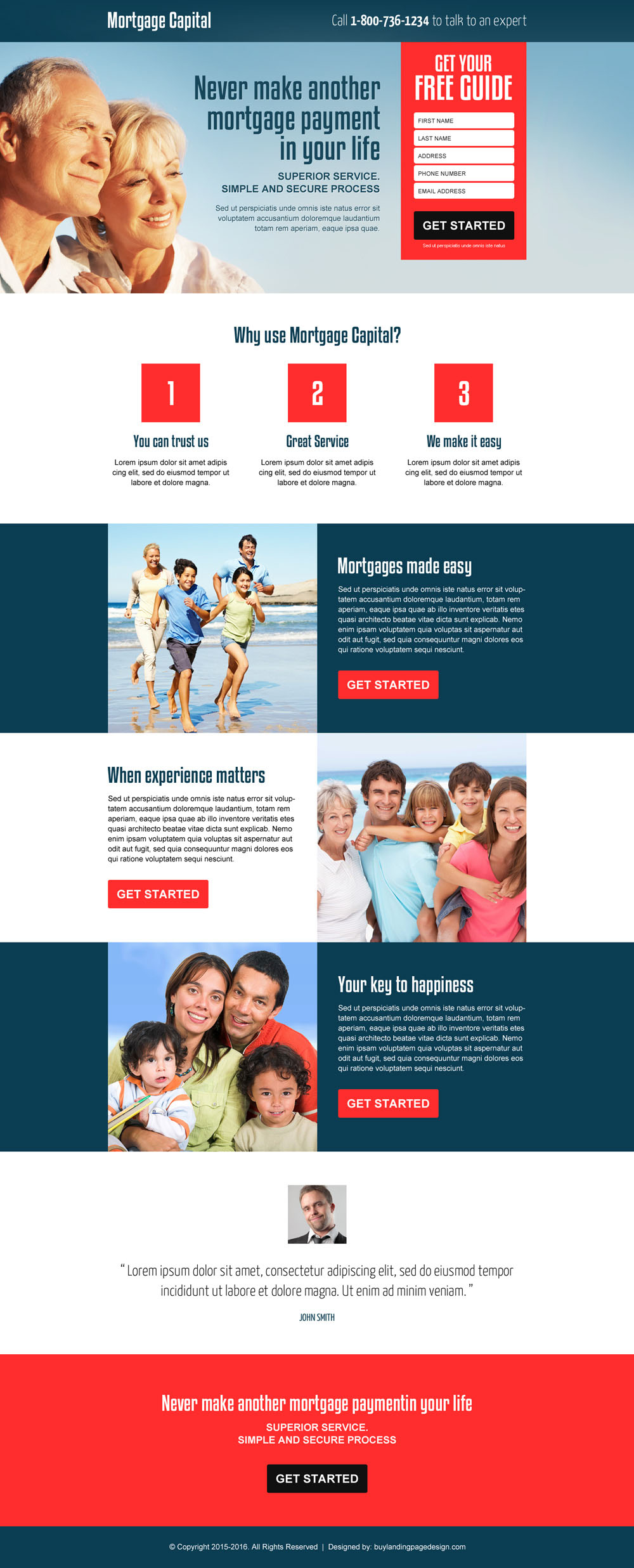 mortgage payment landing page