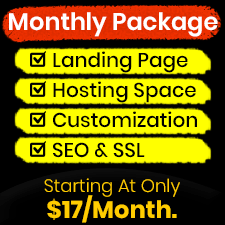 special landing page design package
