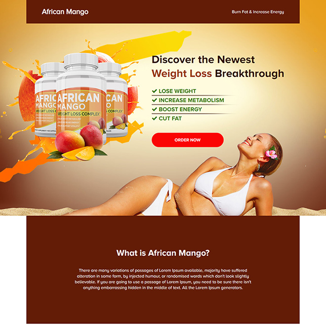 african mango pills weight loss responsive landing page design