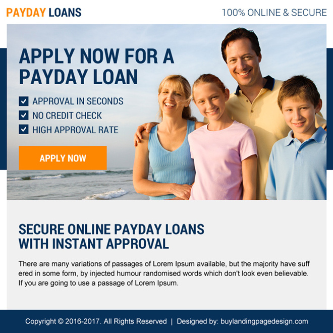 effective payday loan ppv landing page design