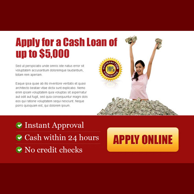 apply for a cash loan effective call to action ppv lander design template Loan example