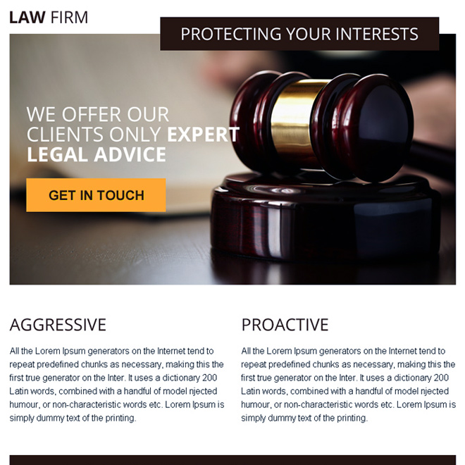 legal advice converting ppv landing page design Attorney and Law example