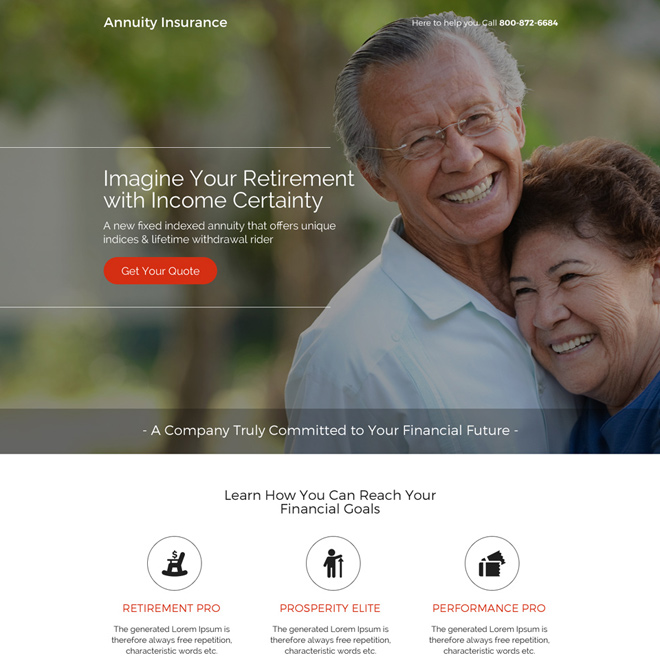 best annuity insurance quotes responsive landing page Retirement Planning example