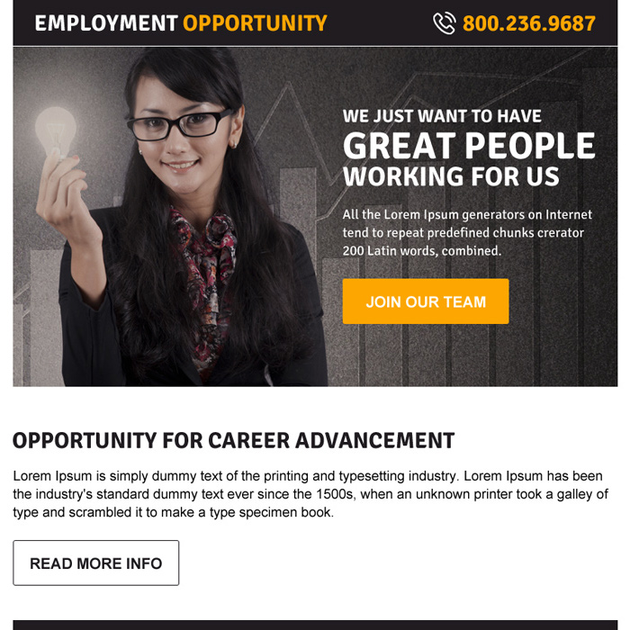 best employment opportunity ppv landing page design