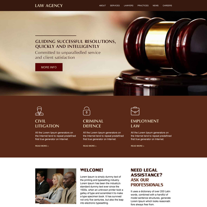 best law agency responsive website design