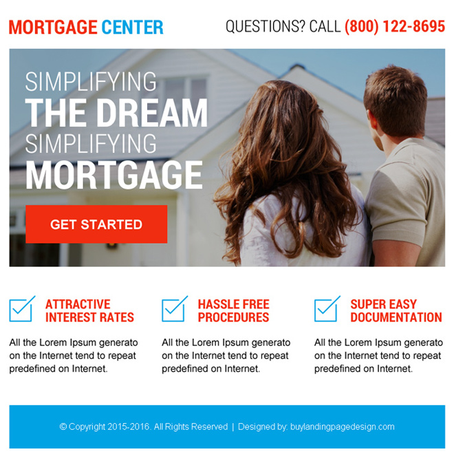 best mortgage center ppv landing page design