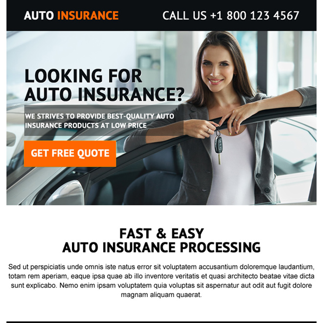 best quality auto insurance ppv landing page design Auto Insurance example