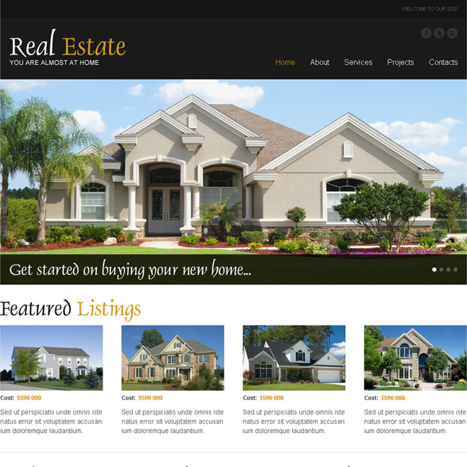 best real estate listing responsive website design Real Estate example