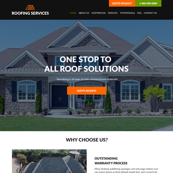 best commercial and residential roofing website design