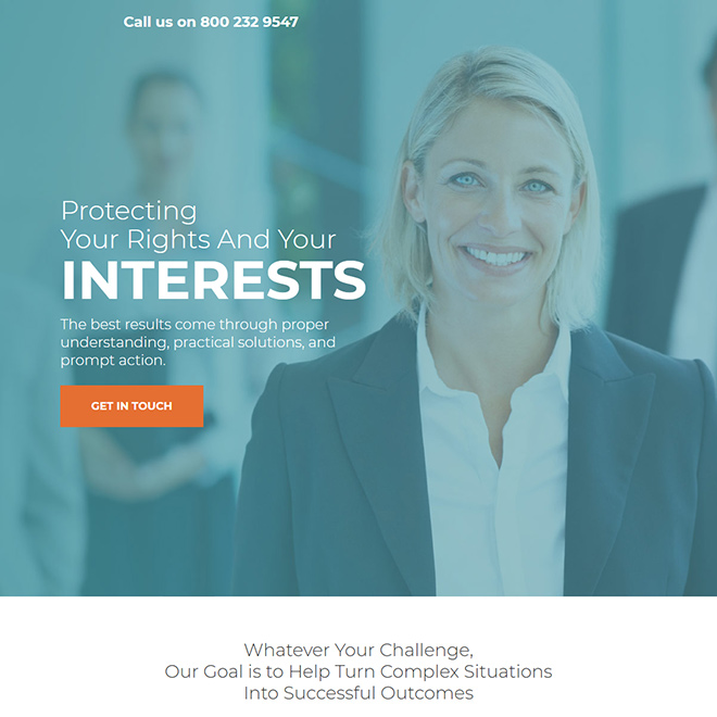 best solicitors responsive lead capture landing page design