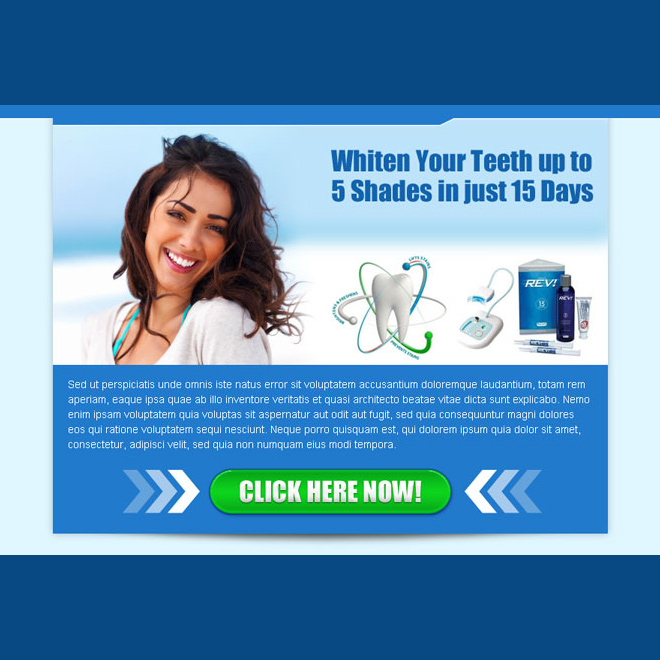 teeth whitening product converting call to action ppv landing page design Teeth Whitening example