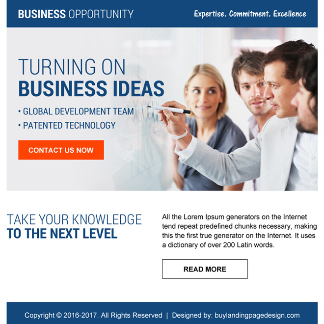 ideal ppv landing page design for business opportunity Business Opportunity example