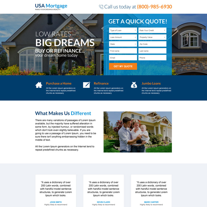 responsive best bank mortgage lead capturing landing page Mortgage example