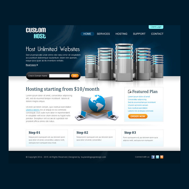 ... website templates psd to create your best converting hosting website