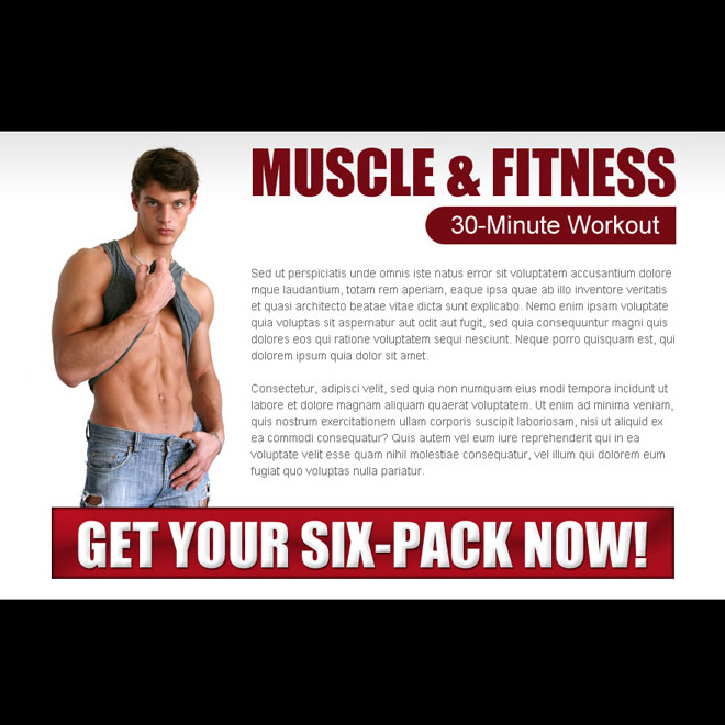 muscle and fitness ppv landing page design