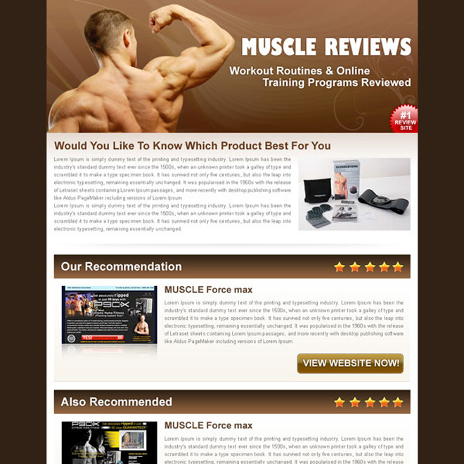 online training program build muscle website html review type landing page design