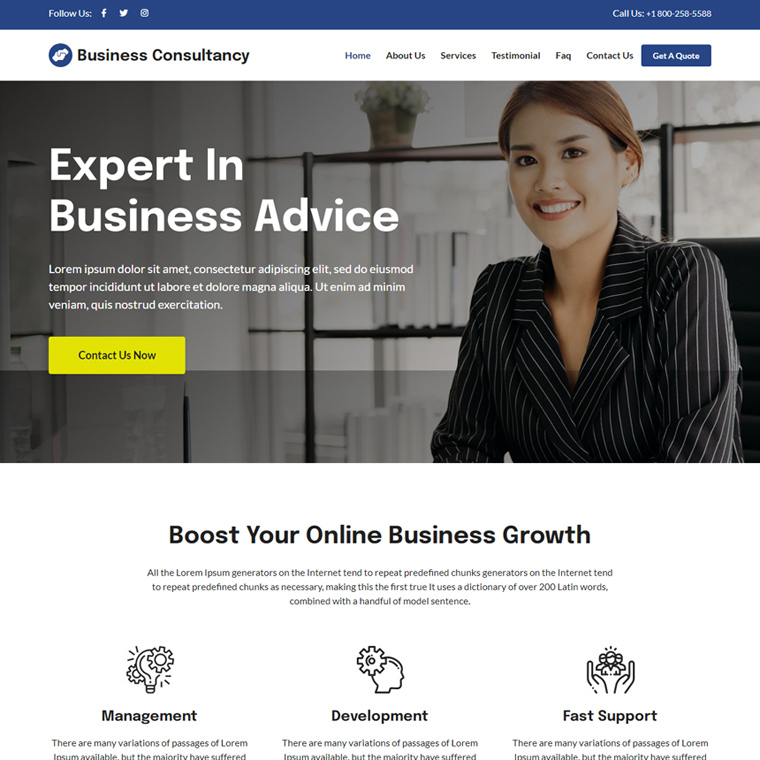 online business consultancy responsive website design