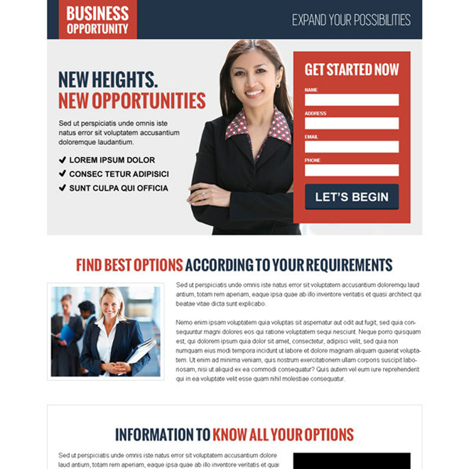 online business lead generation responsive landing page design templates to increase your quality business leads and sales Business example