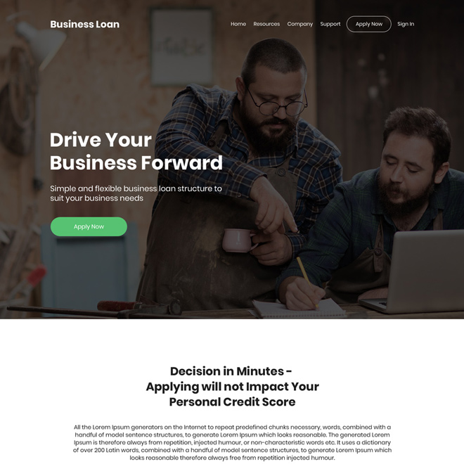 small business funding bootstrap website design Business Loan example