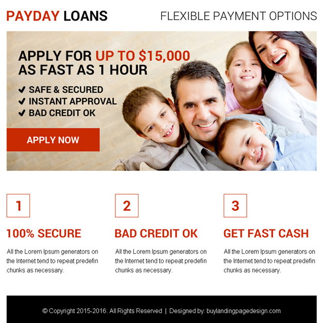 best payday loan ppv landing page design Payday Loan example