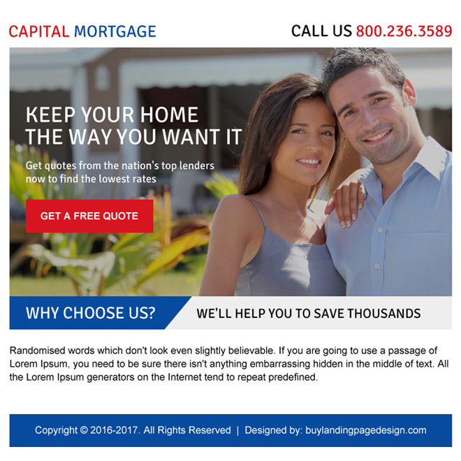 appealing capital mortgage ppv landing page design Mortgage example