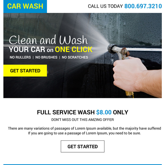 full car wash service lead capturing ppv design