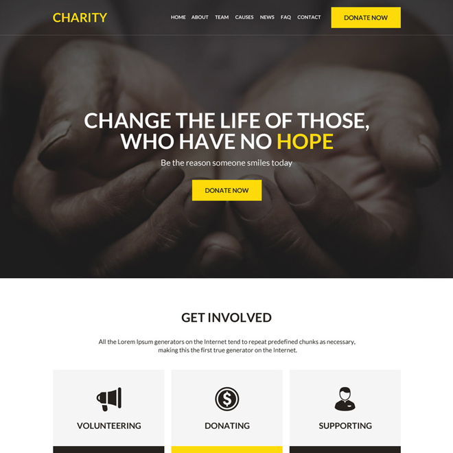 charity and donation responsive website design Charity And Donation example