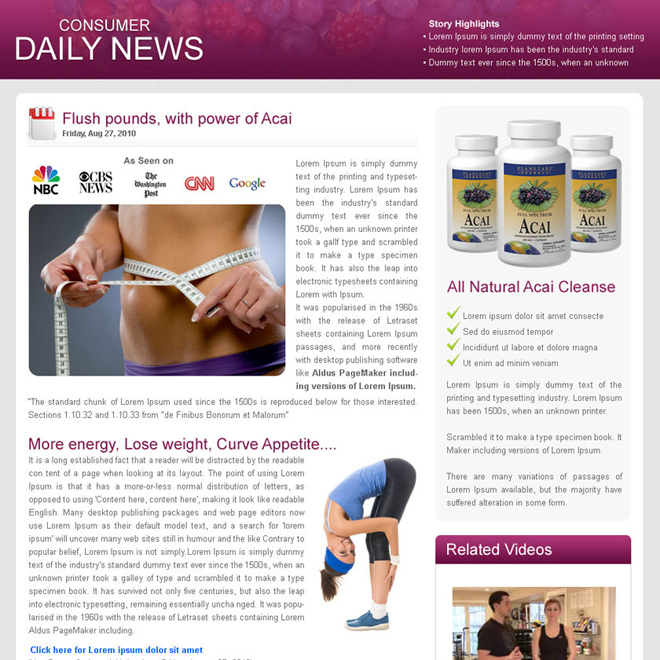 weight loss consumer daily news flog to maximize your conversion