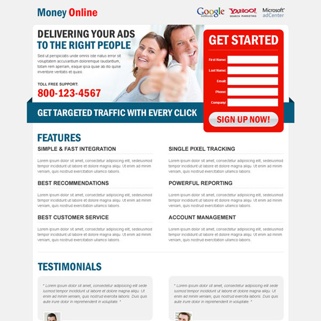 make money online clean and creative lead capture squeeze page design to boost your leads Make Money Online example