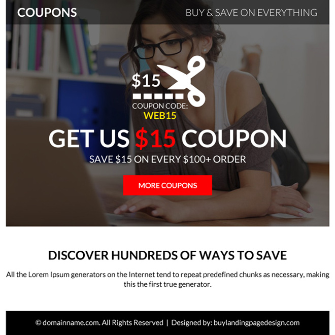 coupons and promo codes PPV design Coupons example