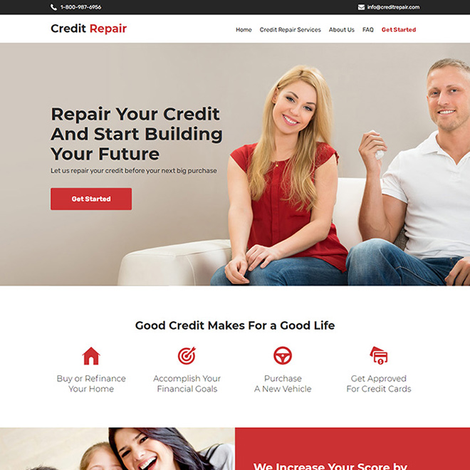 credit repair companies professional website design Credit Repair example