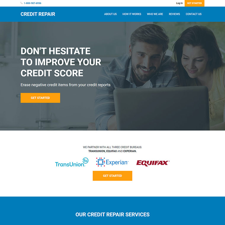 credit repair specialist responsive website design