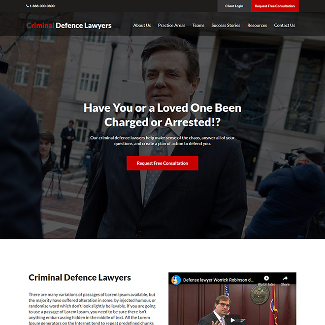 criminal defence lawyer responsive website design