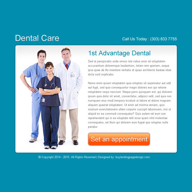 dental care clean and effective ppv landing page design Dental Care example