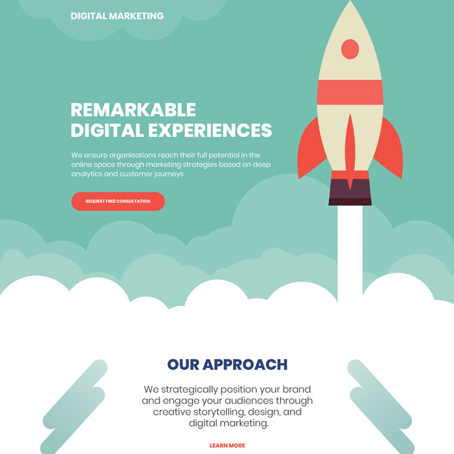 digital marketing free consultation responsive landing page