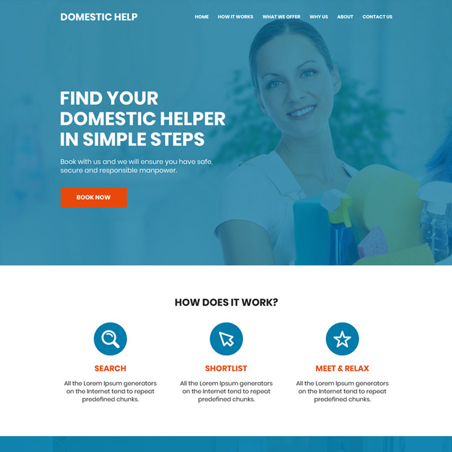 domestic helpers service responsive website design