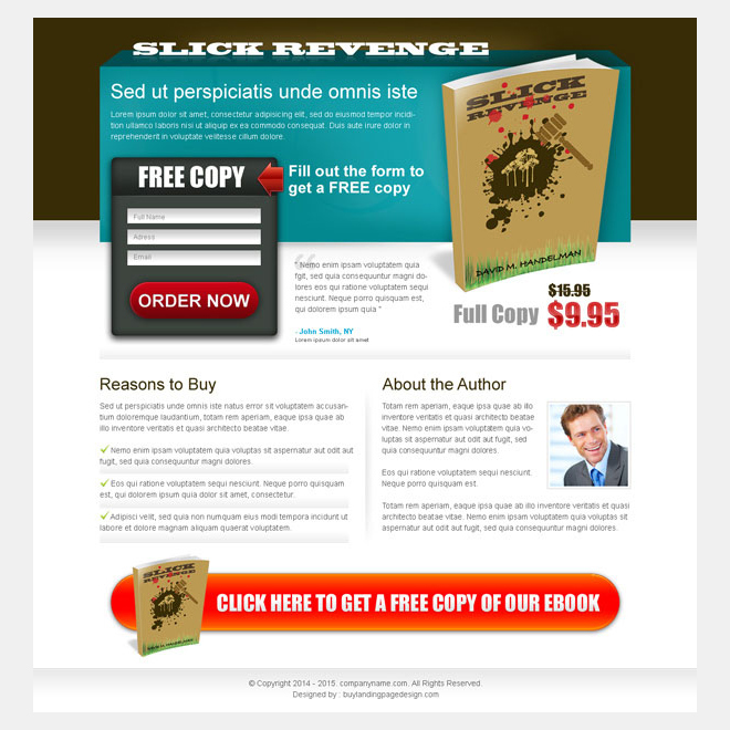 ebook free copy lead capture squeeze page design Ebook example